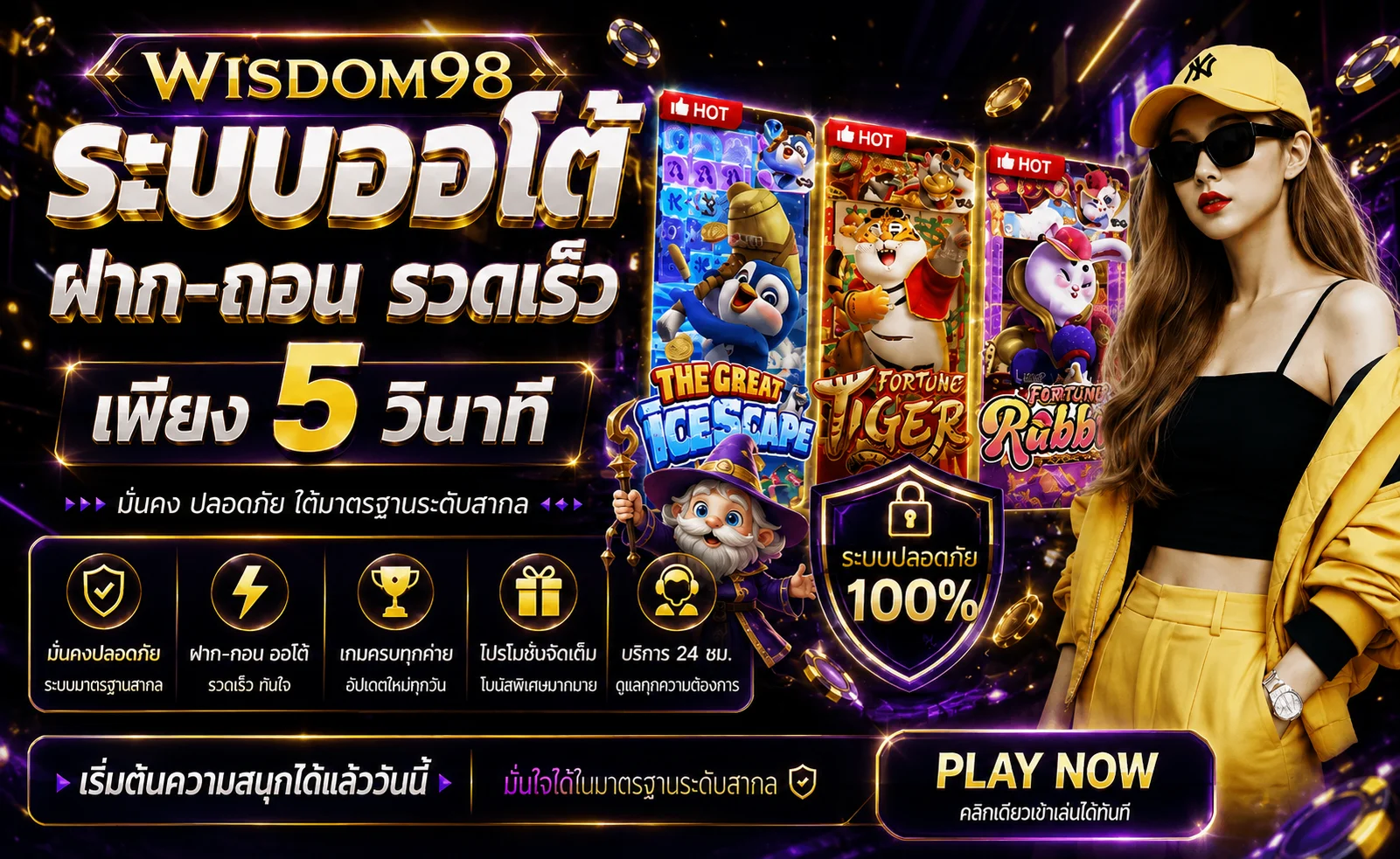 แบนเนอร์ WISDOM98 ทางเข้าเว็บหลัก